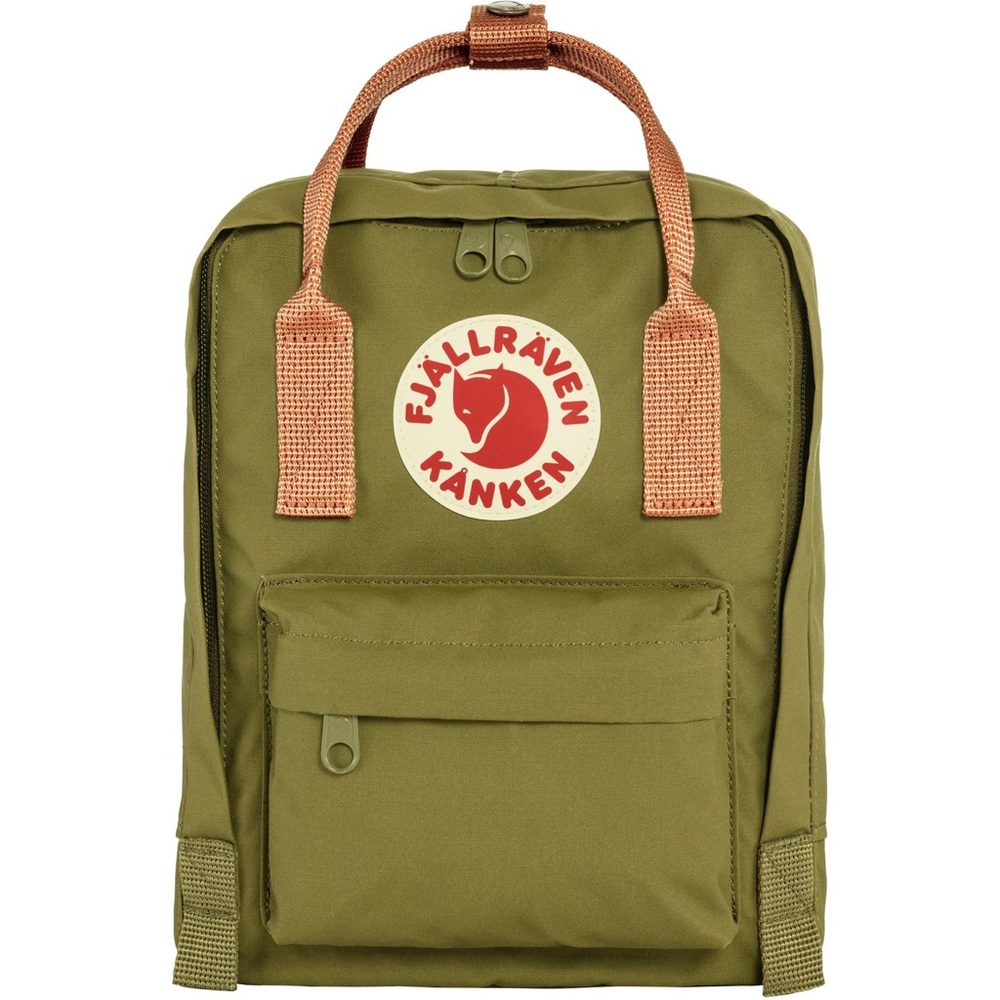 Olive and Pink Fjallraven Kanken Mini Bag